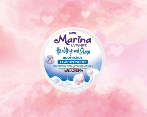 Marina uv white body scrub 200ml BIRU