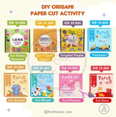 DIY Origami Paper Cut Activity Toy Dino