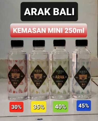 Arak Bali 250ml sulingan dari nira kelapa 100% asli tanpa pengawet dan campuran kimia lain Merah