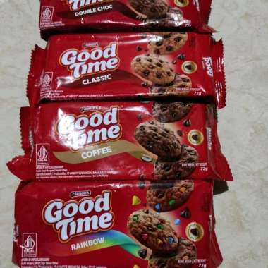 Cemilan Good Time Biskuit Cookies Chocochips Double Choc 80gr