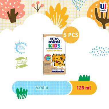 Ultra Jaya Milk Mimi Rasa Vanila / Vanilla Susu UHT 125 ml [5 pcs]