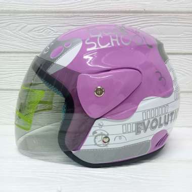 HELM EVOLUTION NOTED REVOLUTION UNGU HALF FACE TERMURAH MODEL GM EVO