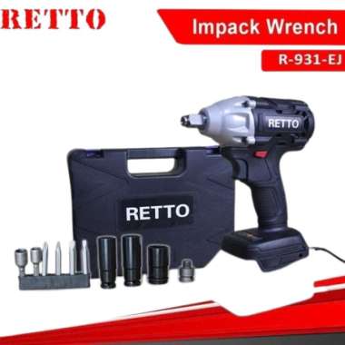 RETTO IMPACT WRENCH 21 VOLT 330 NM BOR BATERAI CORDLESS IMPACT WRENCH RETTO FREE 2 BATRE ORIGINAL  t