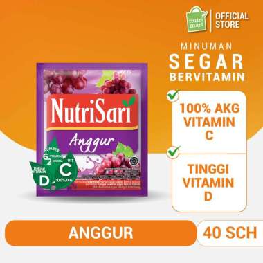 NutriSari Anggur 40 Sachet - Minuman Buah Vitamin C Vitamin D