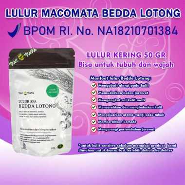Lulur MACOMATA Rempah Bedda Lotong Kering 50gr - Lulur Bedda Lotong Kering MACOMATA - MACOMATA Lulur