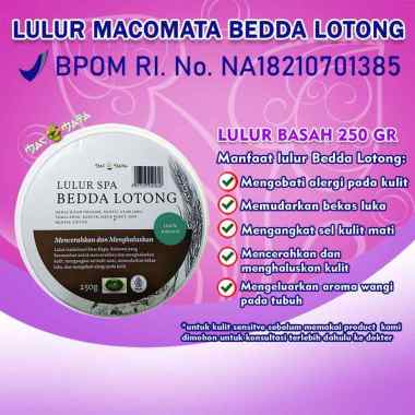 Lulur MACOMATA Rempah Bedda Lotong Basah 250gr - Lulur Bedda Lotong Basah MACOMATA - MACOMATA Lulur