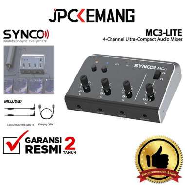 Synco MC3 Lite 4 Channel Audio Mixer Compact Small Synco MC 3 GARANSI RESMI