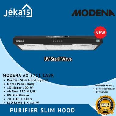 MODENA AX 2711 ACBK PURIFIER SLIM HOOD PENGHISAP ASAP