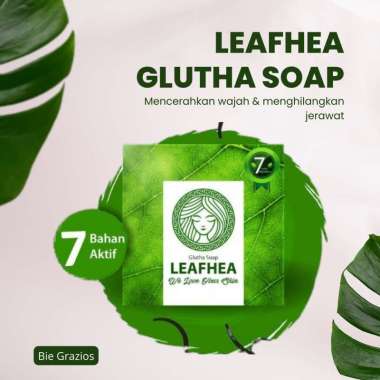 Sabun cuci muka herbal alami LEAFHEA Glutha soap oroginal 100% KEMASAN BARU