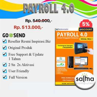 Software Payroll 4.0 Sistem Penggajian Karyawan ORIGINAL