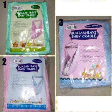 Kain Ayunan Jaring Polar Zipper XL / Kain Ayunan Baby Kain zipper XL Hijau