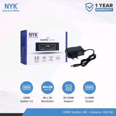 NYK HDMI splitter 2Port Full HD