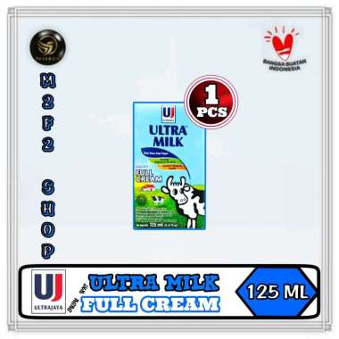 Susu Ultra Mini Milk Rasa Full Cream Kotak UHT | Plain - 125 ml (Kemasan Satuan)