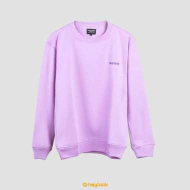 HEYLOOK Official - Crewneck Polos Pria Wanita Sweatshirt Cardigan Pria LILAC L