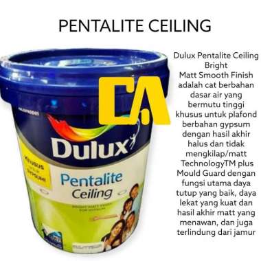 DULUX PENTALITE CEILING WHITE SUPERMATT 25KG (LUAR KOTA)