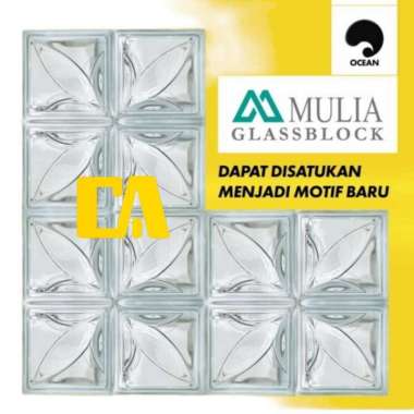 GLASS BLOCK GLASSBLOK MULIA AYANA per dus isi 6pcs