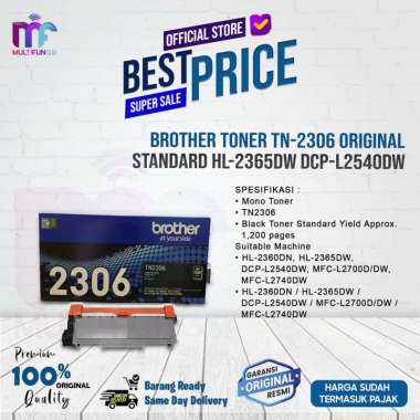 Brother Toner TN-2306 Original Standard HL-2365DW DCP-L2540DW / TN2306