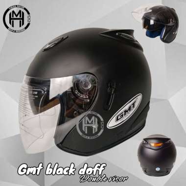 HELM GMT BLACK DOFF | MODEL INK CENTRO DOUBLE VISOR L