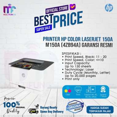 Printer HP Color LaserJet 150A / M150A (4ZB94A) Garansi Resmi