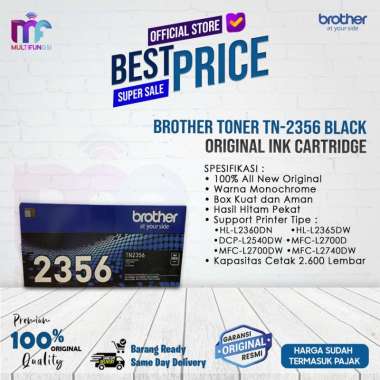 Brother Toner TN-2356 High Yield Original HL-2365DW DCP-L2540DW TN2356
