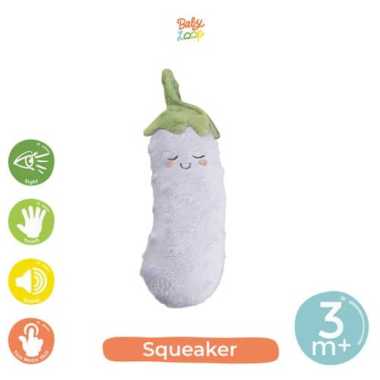 Kamikadomu - Baby Loop - Squeaker 3m+ / Boneka Genggam Eggplant