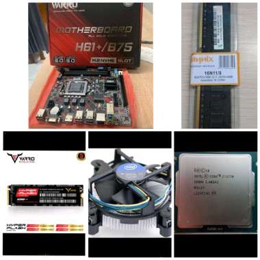 Paket Pc Rakitan Intel Core i7 3770 Gen 3 LGA 1155 H61 RAM 8gb SSD NVME 256gb