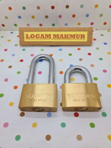 GEMBOK 60MM KUNINGAN MODEL KOMPUTER - SOLIGEN ASLI PENDEK