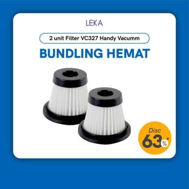 LEKA VC327 Handy Vacuum Cleaner - Portable Vacum Vakum Penyedot Debu - Filter VC327 2 pcs Filter