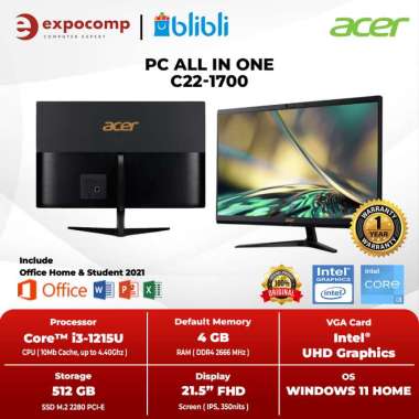 ACER PC ALL IN ONE C22-1700 CORE i3-1215U