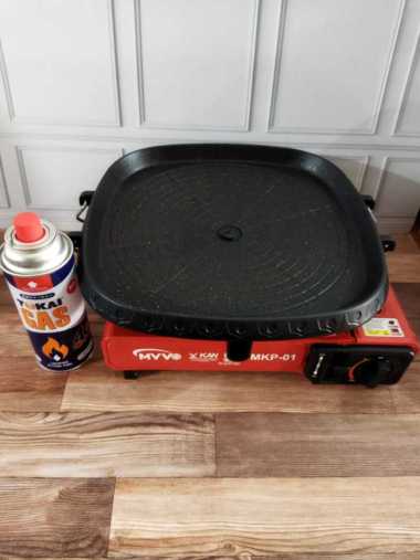 Paket Kompor Portable + Grillpan BBQ Yakiniku Square + Gas Progas