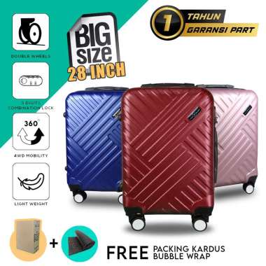 Koper Hardcase Polo Milano 28 Inch 728171 GARANSI PART Maroon
