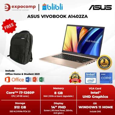 ASUS VIVOBOOK 14 A1402ZA-VIPS752 TERRA COTTA CORE i7-1260