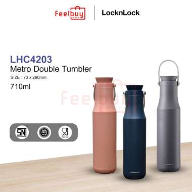 LocknLock Metro Double Tumbler 710ml - LHC4203 Pink