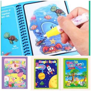 Magic Water Book / Buku Mewarnai Ajaib / Magic Water Pen Frozen