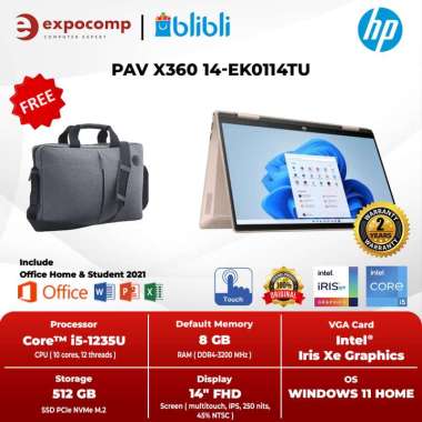 Hewlett-Packard HP PAV X360 14-ek0114TU GOLD CORE i5-1235