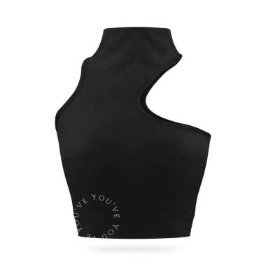 You’ve ( YouHave ) Tanktop Helter Halter Neck Turtleneck Turtle neck Cut Side Tank Top Tanktop Crop 