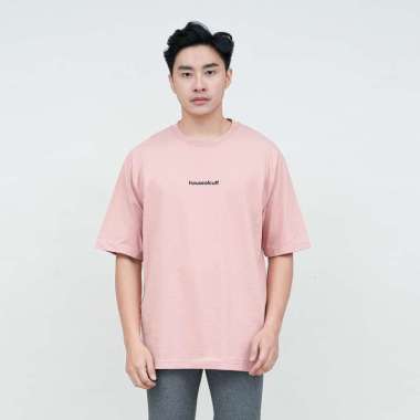 Houseofcuff Kaos Oversized T-shirt Pria Unisex Tebal Oversize Pink XL