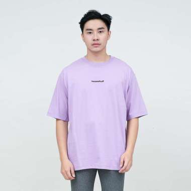 Houseofcuff Kaos Oversized Tshirt Pria Unisex Tebal Oversize Ungu Muda S