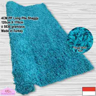 Tren-D-rugs - Karpet Shaggy Bulu Tebal Lantai Permadani Ruang Tamu Modern 100% Polyester 120 cm x 17