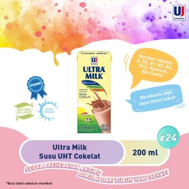 Promo Harga Ultra Milk Susu UHT Coklat 200 ml - Blibli