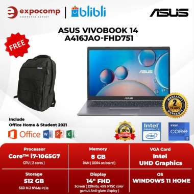 ASUS VIVOBOOK 14 A416JAO-FHD751 GREY CORE i7-1065G7