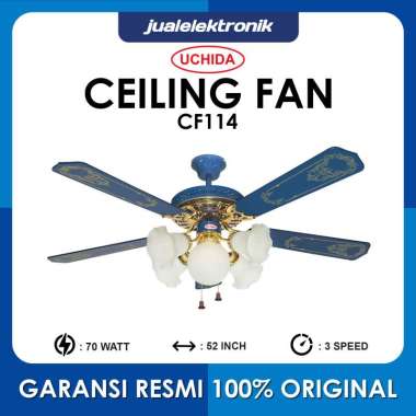 Uchida Ceiling Fan 52 inch Biru 5 Lampu - CF114
