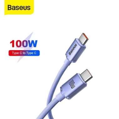 Baseus Crystal Shine Series Fast Charging Data Cable C to C CAJY06 Hitam