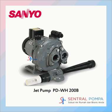 Sanyo PD-WH200B Pompa Air Sumur Dalam Non-Otomatis PDWH 200B Jet Pump 200 watt Abu-Abu