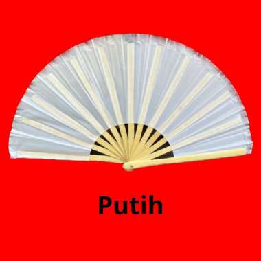 Kipas Kain Plastik Putih Polos