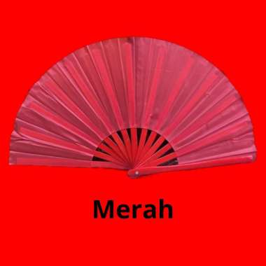 Kipas Kain Plastik Merah Polos