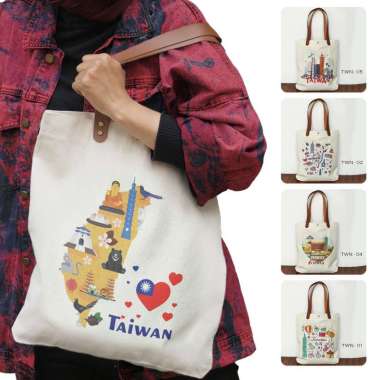 Totebag Canvas Souvenir Taiwan Tas Kanvas Oleh Oleh Taipei  TWN-04