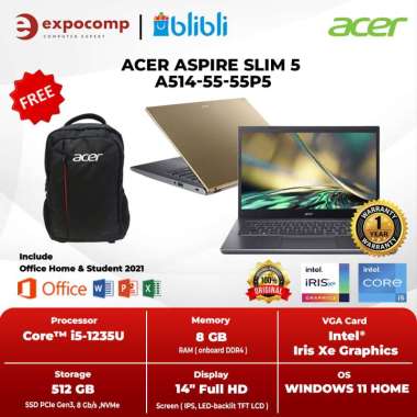 ACER ASPIRE SLIM 5 A514-55-55P5 GOLD CORE i5-1235