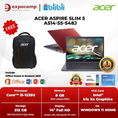 ACER ASPIRE SLIM 5 A514-55-548J ROSE RED CORE i5-1235