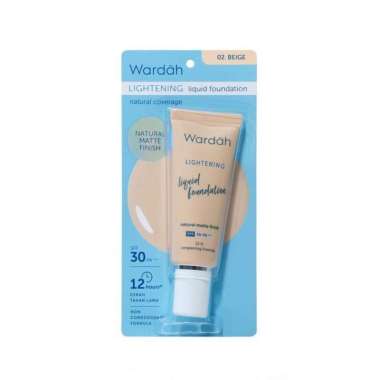 Wardah Lightening Liquid Foundation 02 Beige